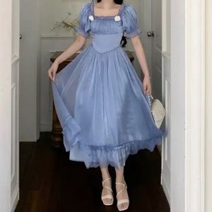 SOLD Blue Princess Vintage Dress